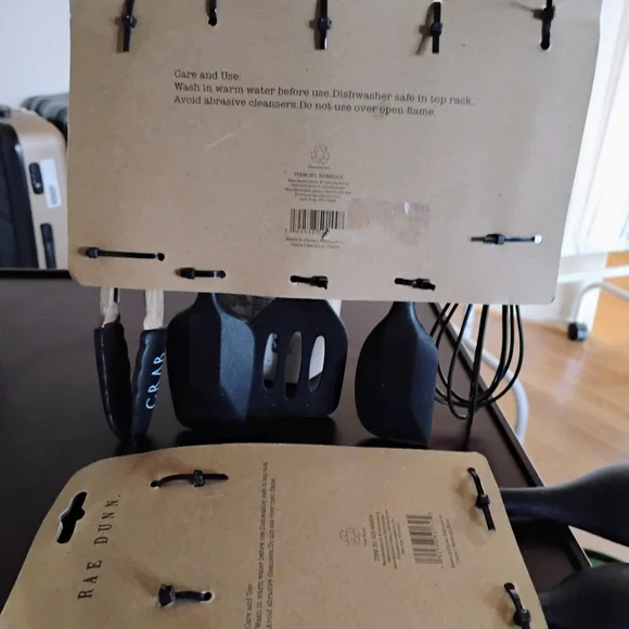 Rae Dunn Mini Silicone Black Cooking Utensils Sets - Picture 2 of 2